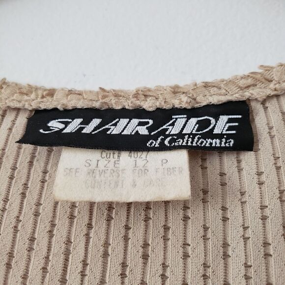 Vintage Cropped Cardigan Cream 12p - Picture 2 of 5